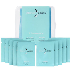 Gravity Lashes 5 Treatment Kit - Contains 5 Sachets of Step 1 and Step 2