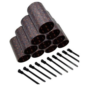 Hello Bleach Large Thermal Hair Rollers Vintage Leopard 10 Pack + Clips