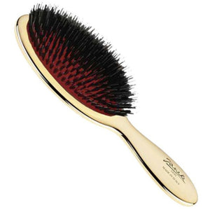 Janeke Gold Small Hairbrush with Boar/Nylon Bristles