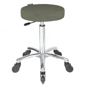 Turbo Cutting Stool Forest Green Chrome Base  Click'n Clean Castor Wheels