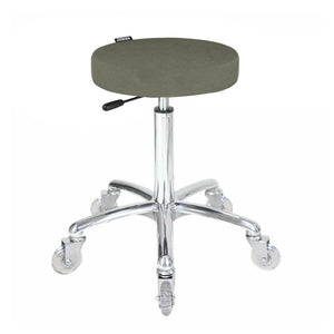 Turbo Cutting Stool Forest Green - Chrome Base - Clear Wheels