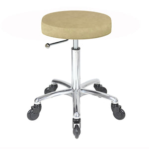 Turbo Stool Sand - Chrome Base - Click'n Clean Castor Wheels