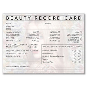 Beauty Therapy Record Card (D)