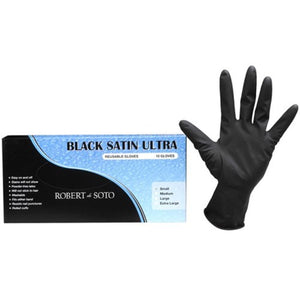 Robert De Soto Black Satin Ultra Gloves 5 Pairs