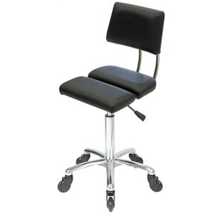 Dove Cutting Stool with Chrome Base - Clink'n Clean Castor Wheels