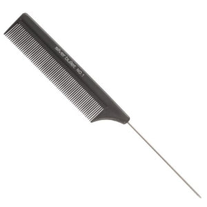 Silver Bullet Carbon Metal Tail Comb